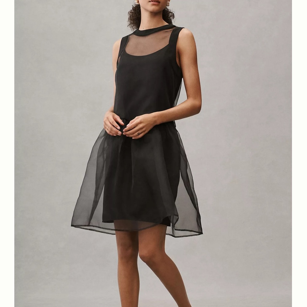Anthropology BHLDN Black Tulle dress